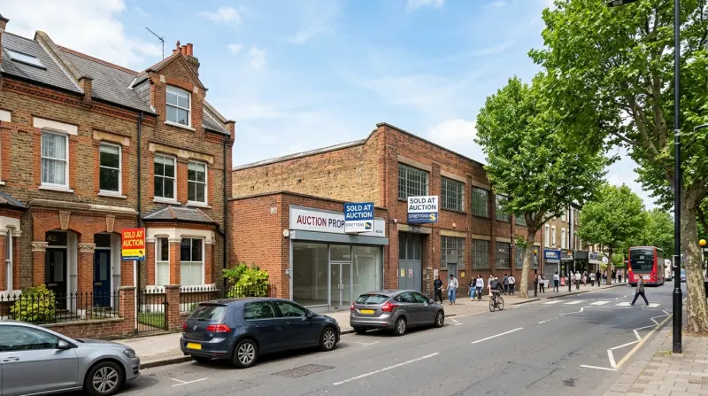 Row of investment properties with SOLD AT AUCTION signs